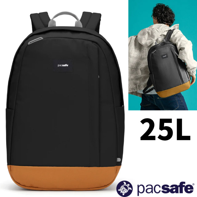 【Pacsafe】Go Anti-Theft 隨行防盜後背包25L.肩背包.書包/可16吋筆電/35115130 噴射黑✿30E010